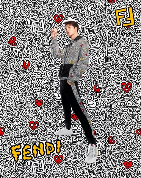 fendi mr doodle shirt|Fendi Mr. Doodle Capsule Collection Campaign Jackson Wang.